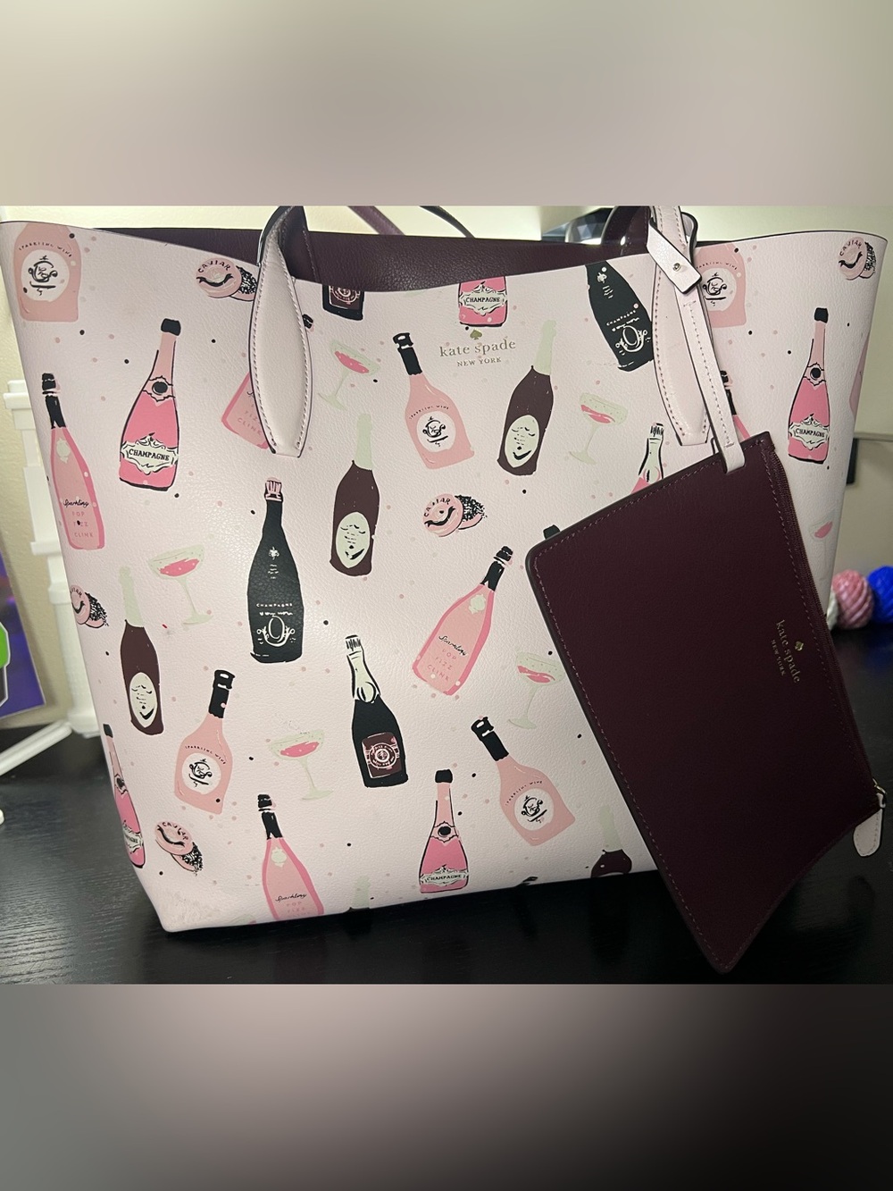 Kate Spade New York Arch Champagne Large Reversible Tote